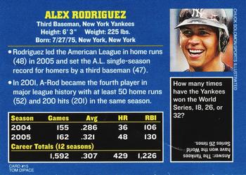 2006 Sports Illustrated for Kids #15 Alex Rodriguez Back