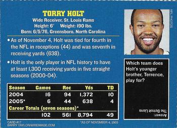 2006 Sports Illustrated for Kids #17 Torry Holt Back