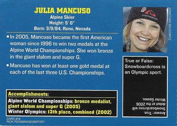2006 Sports Illustrated for Kids #18 Julia Mancuso Back