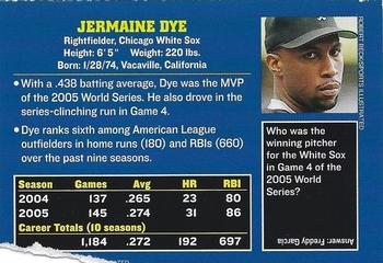 2006 Sports Illustrated for Kids #20 Jermaine Dye Back