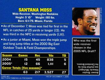 2006 Sports Illustrated for Kids #21 Santana Moss Back