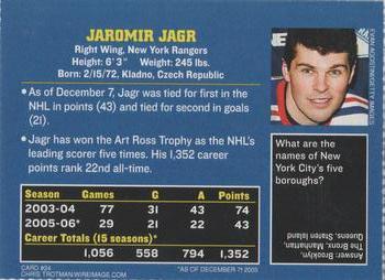 2006 Sports Illustrated for Kids #24 Jaromir Jagr Back