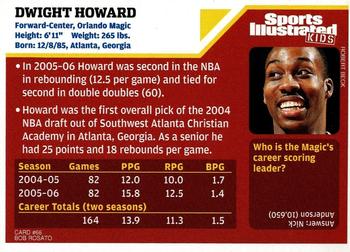 2006 Sports Illustrated for Kids #66 Dwight Howard Back
