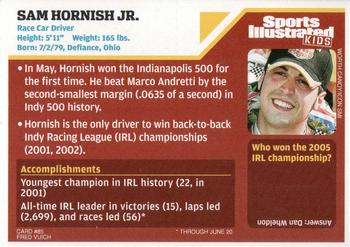 2006 Sports Illustrated for Kids #85 Sam Hornish Jr. Back