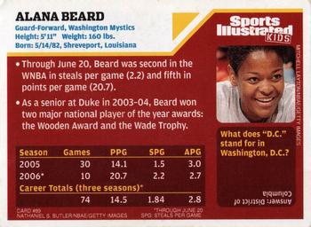 2006 Sports Illustrated for Kids #89 Alana Beard Back