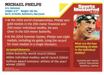2006 Sports Illustrated for Kids #112 Michael Phelps Back