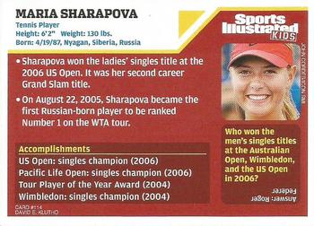 2006 Sports Illustrated for Kids #114 Maria Sharapova Back