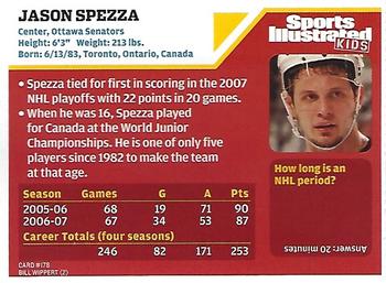 2007 Sports Illustrated for Kids #178 Jason Spezza Back