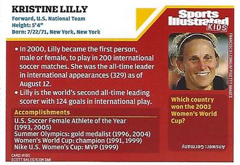 2007 Sports Illustrated for Kids #190 Kristine Lilly Back
