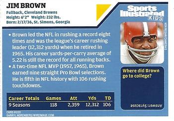 2007 Sports Illustrated for Kids #220 Jim Brown Back