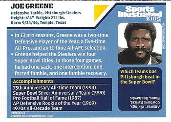 2007 Sports Illustrated for Kids #224 Joe Greene Back
