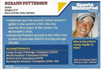 2008 Sports Illustrated for Kids #235 Suzann Pettersen Back