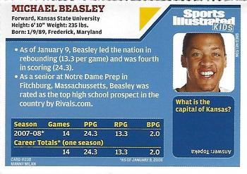 2008 Sports Illustrated for Kids #238 Michael Beasley Back