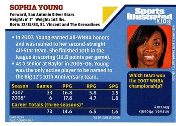 2008 Sports Illustrated for Kids #283 Sophia Young Back