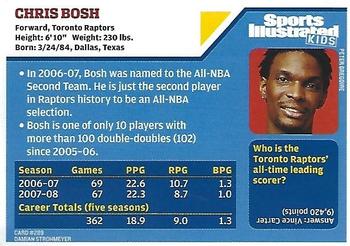 2008 Sports Illustrated for Kids #289 Chris Bosh Back