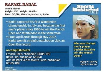 2008 Sports Illustrated for Kids #293 Rafael Nadal Back