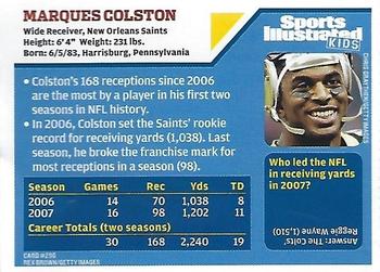 2008 Sports Illustrated for Kids #296 Marques Colston Back