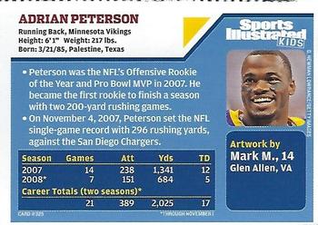 2008 Sports Illustrated for Kids #325 Adrian Peterson Back
