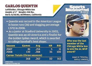 2009 Sports Illustrated for Kids #363 Carlos Quentin Back
