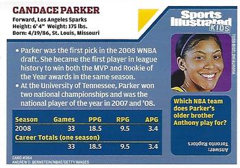 2009 Sports Illustrated for Kids #364 Candace Parker Back