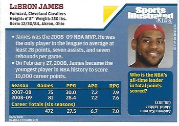 2009 Sports Illustrated for Kids #381 LeBron James Back