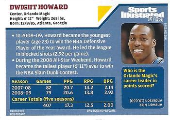 2009 Sports Illustrated for Kids #383 Dwight Howard Back