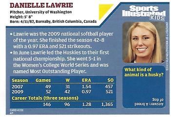 2009 Sports Illustrated for Kids #391 Danielle Lawrie Back