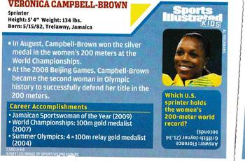 2009 Sports Illustrated for Kids #418 Veronica Campbell-Brown Back