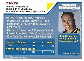 2009 Sports Illustrated for Kids #422 Marta Back