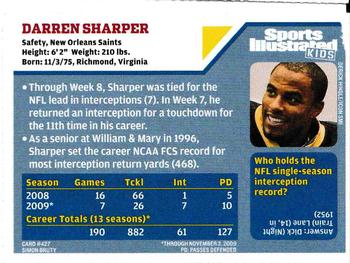 2009 Sports Illustrated for Kids #427 Darren Sharper Back
