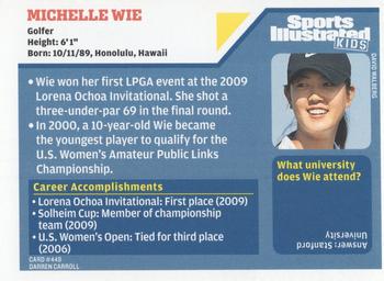 2010 Sports Illustrated for Kids #449 Michelle Wie Back