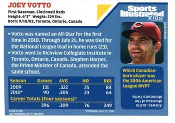 2010 Sports Illustrated for Kids #496 Joey Votto Back