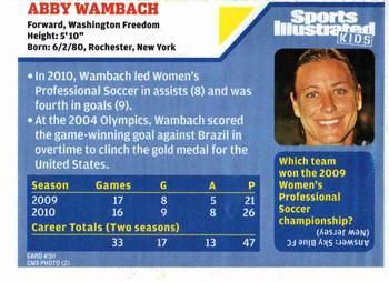2010 Sports Illustrated for Kids #511 Abby Wambach Back