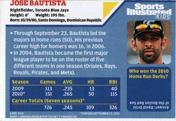 2010 Sports Illustrated for Kids #516 Jose Bautista Back
