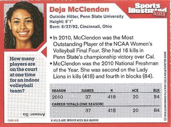 2011 Sports Illustrated for Kids #16 Deja McClendon Back