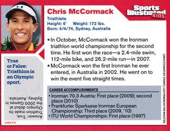 2011 Sports Illustrated for Kids #19 Chris McCormack Back
