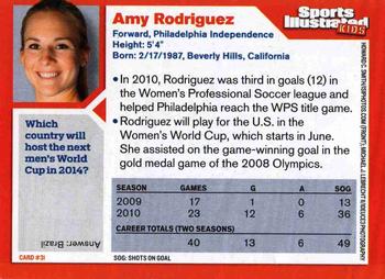 2011 Sports Illustrated for Kids #31 Amy Rodriguez Back