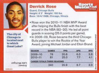 2011 Sports Illustrated for Kids #41 Derrick Rose Back