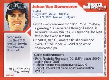 2011 Sports Illustrated for Kids #43 Johan Van Summeren Back