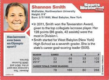 2011 Sports Illustrated for Kids #46 Shannon Smith Back