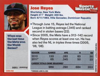 2011 Sports Illustrated for Kids #60 Jose Reyes Back