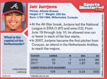 2011 Sports Illustrated for Kids #67 Jair Jurrjens Back