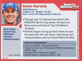 2011 Sports Illustrated for Kids #69 Kevin Harvick Back