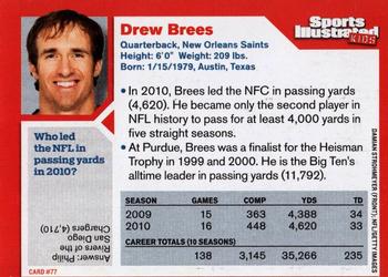 2011 Sports Illustrated for Kids #77 Drew Brees Back