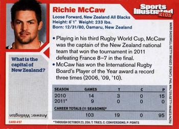 2011 Sports Illustrated for Kids #97 Richie McCaw Back