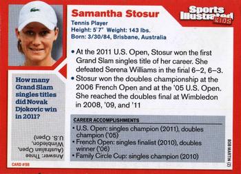 2011 Sports Illustrated for Kids #98 Samantha Stosur Back