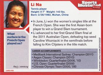 2011 Sports Illustrated for Kids #56 Li Na Back