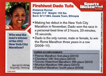 2012 Sports Illustrated for Kids #103 Firehiwot Dado Tufa Back