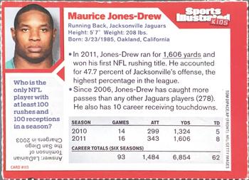 2012 Sports Illustrated for Kids #113 Maurice Jones-Drew Back