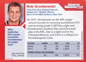 2012 Sports Illustrated for Kids #120 Rob Gronkowski Back